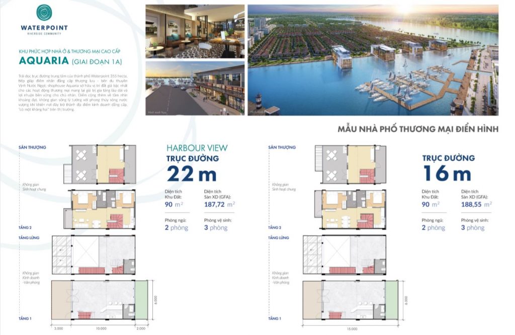 Nhà phố thương mại đường 22m – Số lượng: 200 căn
