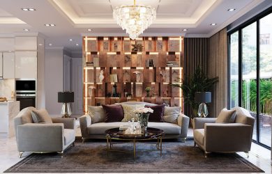 Thiết kế nội thất khu vực phòng khách Waterpoint