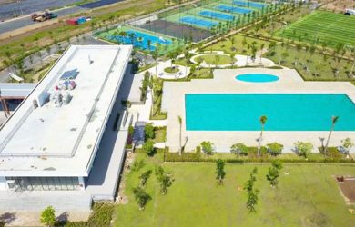 Các hạng mục hạ tầng và hệ thống tiện ích của Waterpoint được triển khai rất nhanh chóng và sắp đưa vào vận hành (Trong ảnh: Country Club 3ha)