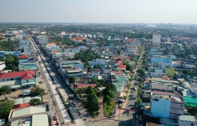 Trung tâm đô thị hiện hữu của Bến Lức, nơi dân cư sinh sống và kinh doanh thương mại sầm uất