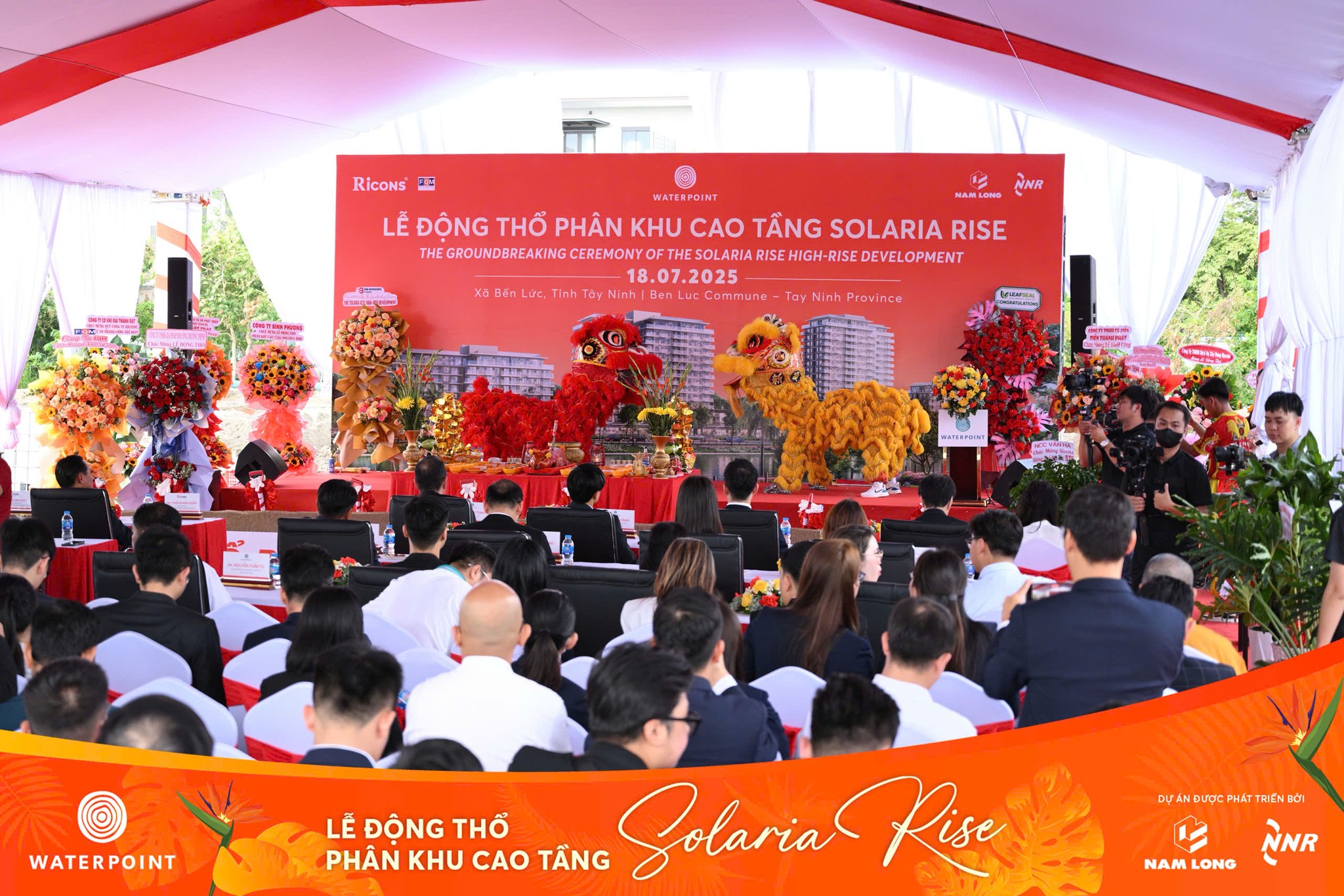 Khu căn hộ cao tầng Solaria Rise thuộc đại đô thị Waterpoint có quy mô 3,1 ha, gồm 4 tháp cao 8-17 tầng