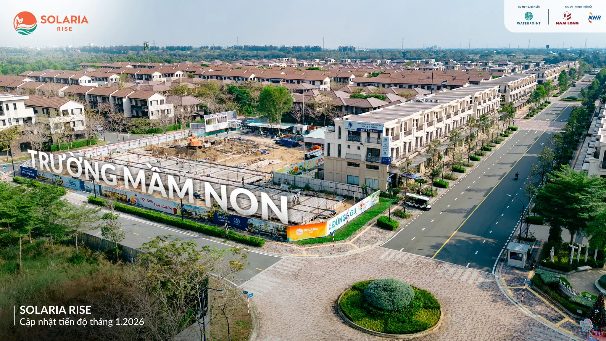 Cập nhật tiến độ xây dựng Solaria Rise mới nhất mới tháng 01/2026