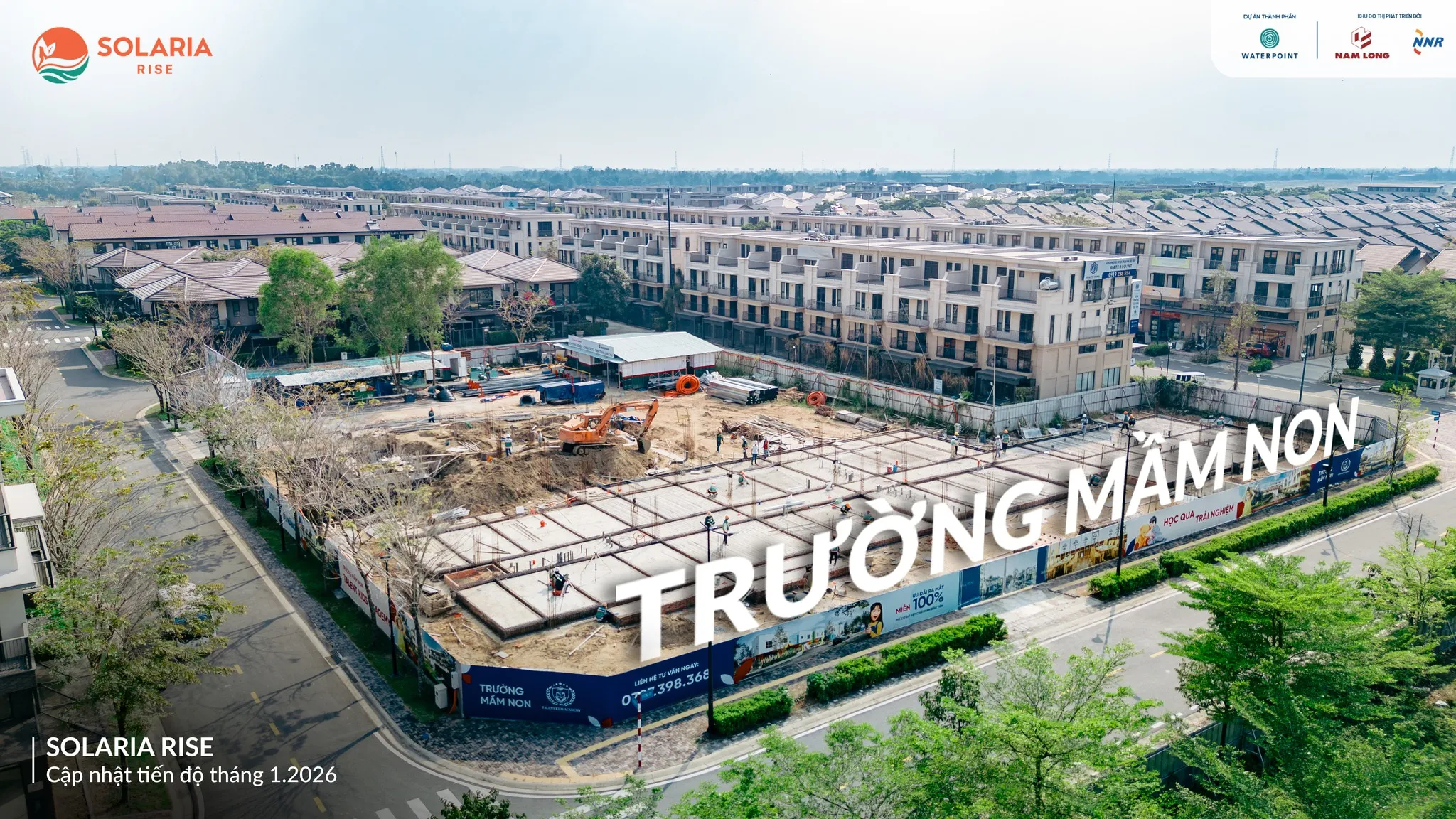 Cập nhật tiến độ xây dựng Solaria Rise mới nhất mới tháng 01/2026