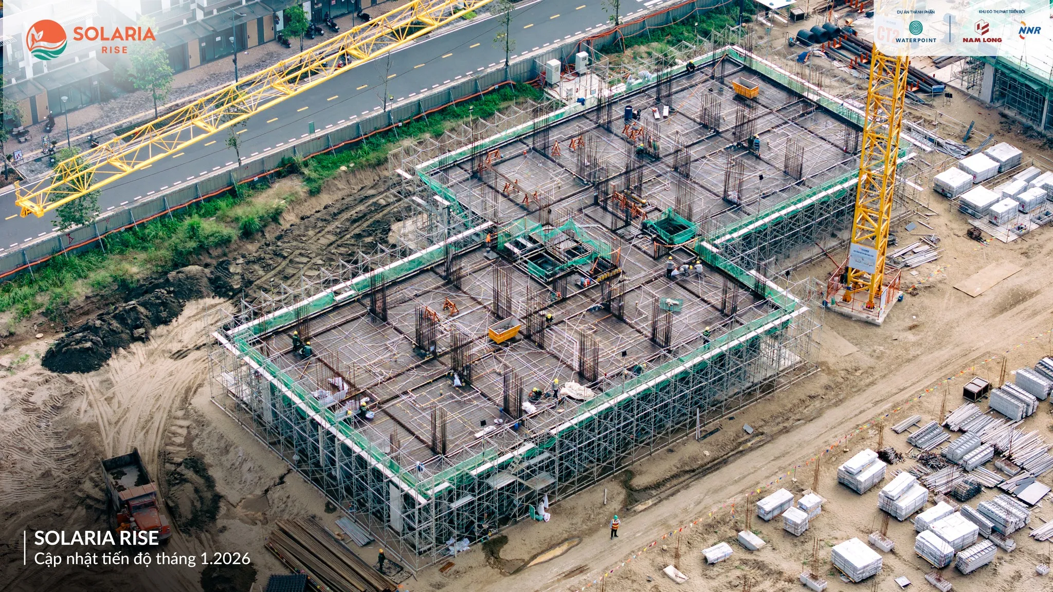 Cập nhật tiến độ xây dựng Solaria Rise mới nhất mới tháng 01/2026