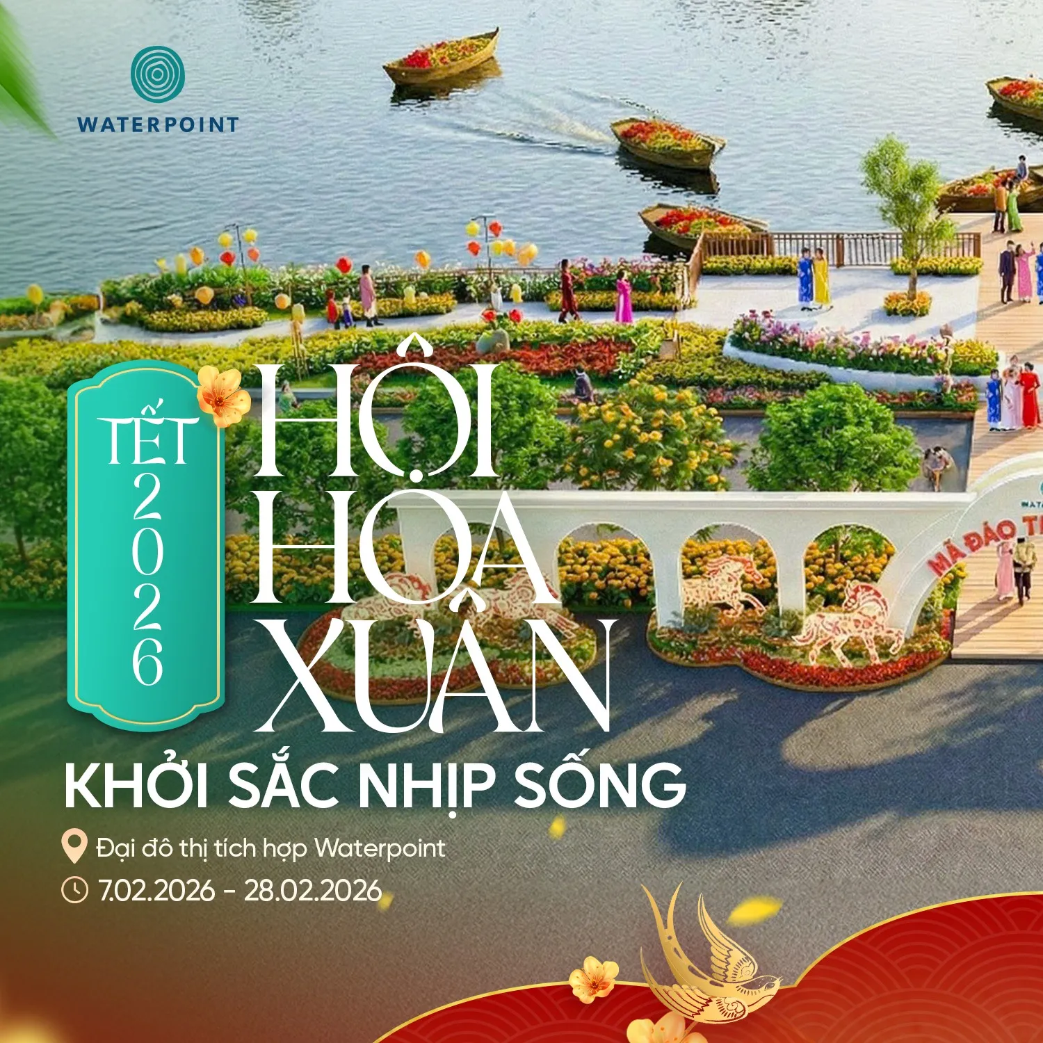 Thông tin nhanh về Hội hoa xuân Waterpoint 2026