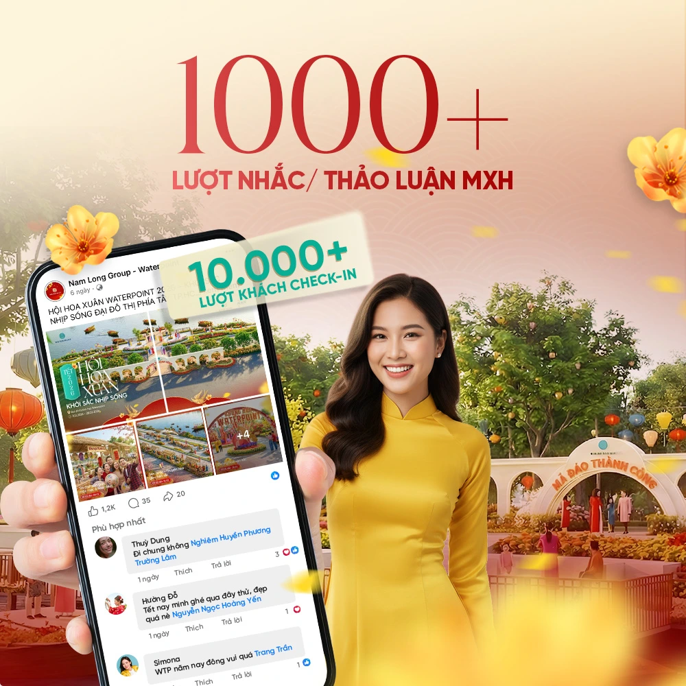 Hội Hoa Xuân Waterpoint 2026 và 1000+ lượt checkin