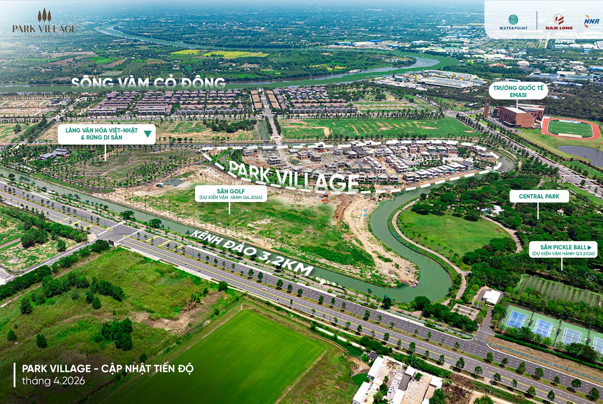 Park Village cập nhật tiến độ tháng 04/2026