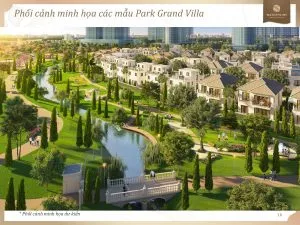 Phối cảnh minh họa các mẫu Park Grand Villa
